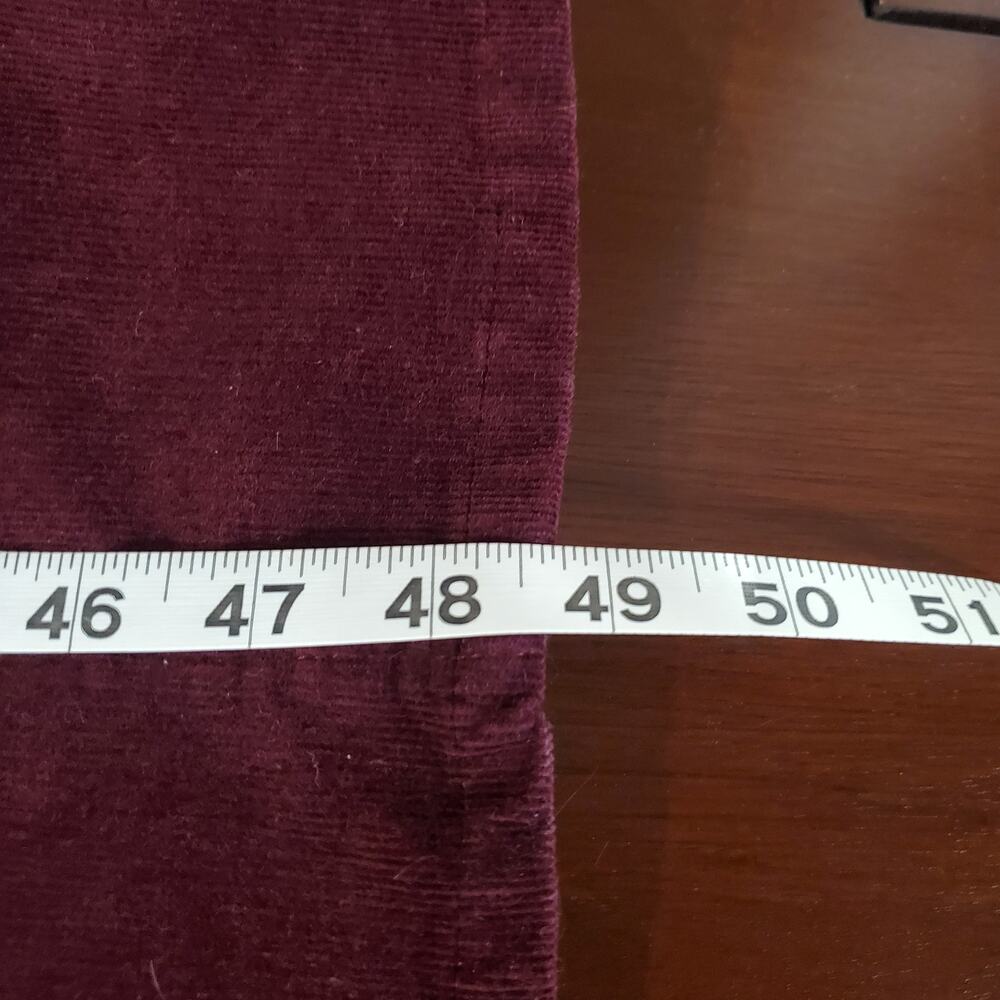 Orvis Vintage Corduroy Pleated Button Maxi Dress Sz S Maroon Red Prairie Modest - Picture 11 of 11